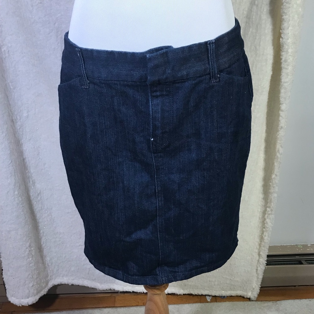 Denim pencil skirt